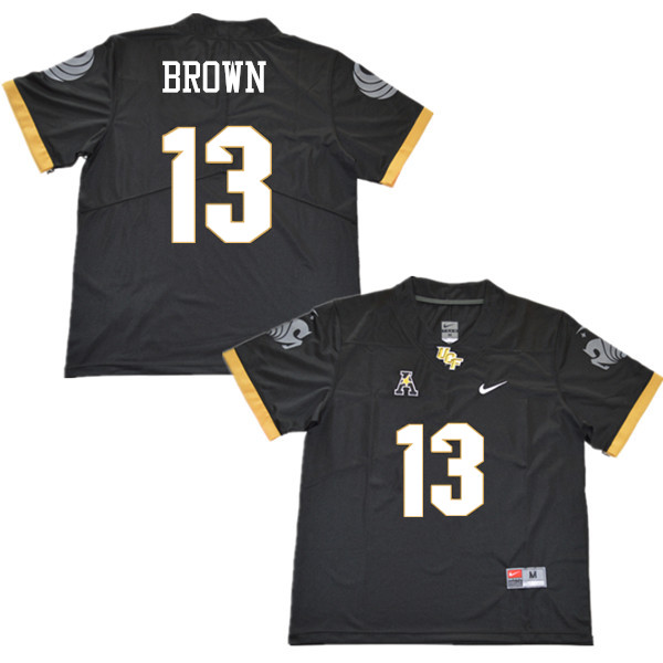 Men #13 Bryon Brown UCF Knights College Football Jerseys Sale-Black - Click Image to Close